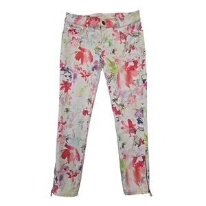 DL1961 Womens Florence Floral Jeans Sz 28 Insta Sculpt Cropped Carnival Fairy